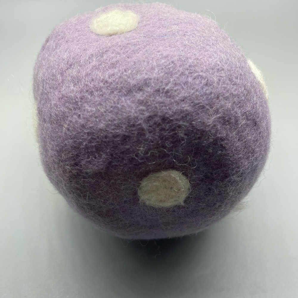 Fair Trade Mushroom Dog Felt Toy, Lavender, NWT - Picture 3 of 7